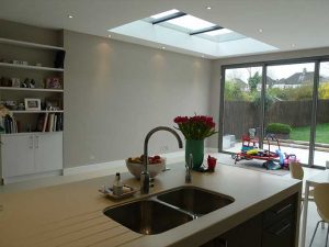 Rose Electrical Ltd inset lighting in kitchen extension