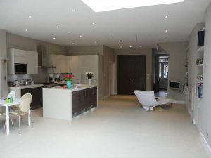 Rose Electrical Ltd kitchen lighting in house extension