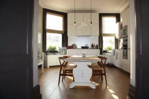 Rose Electrical Ltd hanging lights in domestic kitchen