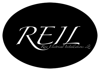Rose Electrical Ltd logo black background